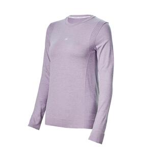 JSC无缝一体长袖t恤女上衣撞色提花蓄热瑜伽服运动专业晨跑健身服