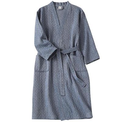 纯棉纱布浴袍四季洗澡可穿浴巾