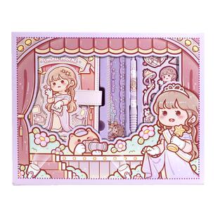 小麻薯手账套装礼盒笔记本高颜值女孩日记本冉冉之星大礼包豆豆本便携随身小号学生礼品恋恋之音手帐套装本子