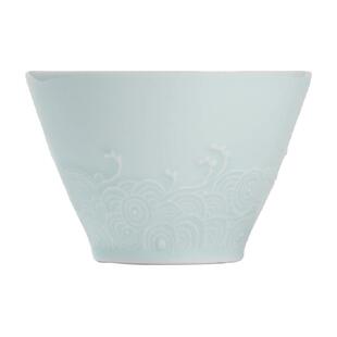 景德镇陶瓷碗新款影青雕刻纯色饭碗高温瓷餐具江海无涯2只装送礼