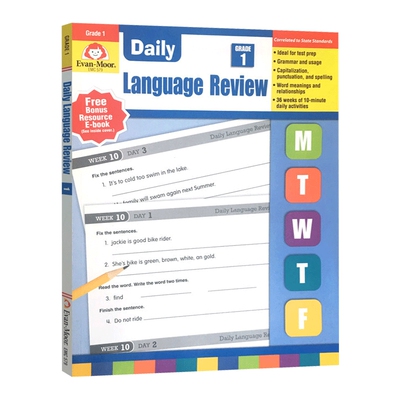 英文原版 Daily Language Review Grade 1 TE 每日练习系列 英语复习 一年级 完整版 英文版 进口英语原版书籍