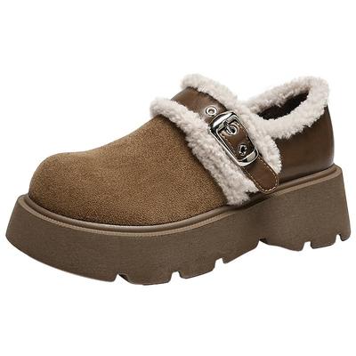 EBLAN/伊伴厚底增高加绒勃肯鞋女