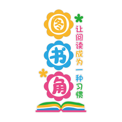 【图书角布置装饰】班级文化墙贴