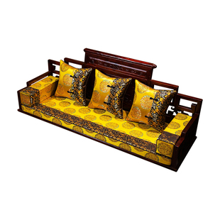 新中式红木沙发坐垫四季通用实木家具防滑加厚海绵罗汉床沙发垫子