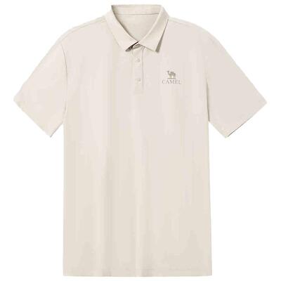 骆驼男装POLO衫男2025夏季透气亲肤翻领纯色短袖上衣吸湿速干半袖