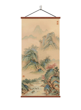 靠山图玄关装饰画宋代美学山水画