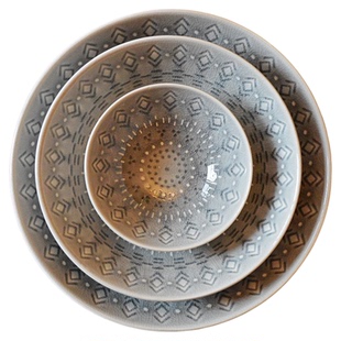 埃兰迪尔异域风情陶瓷餐具椭圆形鱼盘冰裂釉沙拉碗菜碗调料小碗