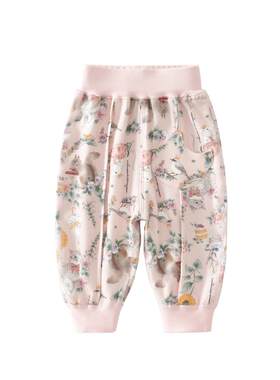 小聪熊婴儿衣服春秋纯棉休闲裤子