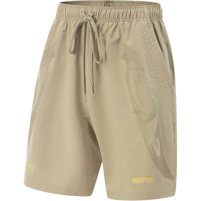 李宁问鼎中原宽松男印花运动短裤