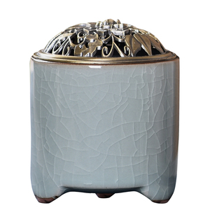 香道入门空薰炉闻香杯隔火仿古陶瓷品闻香炉焚香炉禅意香篆炉带盖