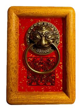 福字挂画入户门玄关画客厅装饰画中式装饰品挂件钟馗财神相框