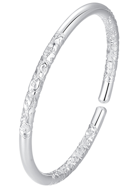 彩云泰S999足银流云银辉活口手镯女ins风小众闺蜜生日送女友礼物