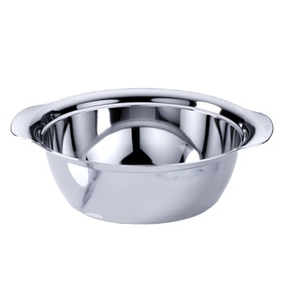 304不锈钢盆食品级双耳汤盆家用厨房打蛋盆火锅盆钢盆淘米沥水篮