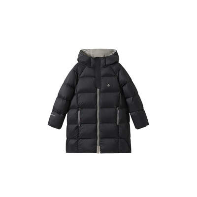 Eayakids儿童中长款亲子羽绒服冬季款极寒男女中大童加厚保暖过膝