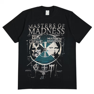 Masters of Madness疯狂大师复古巡演短袖T恤街头潮流重磅棉上衣