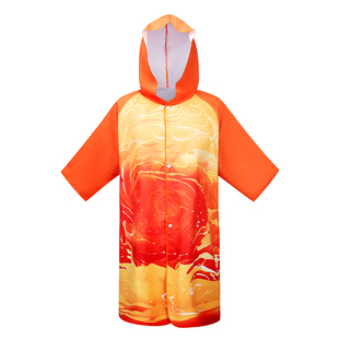 浩沙青少年游泳浴袍斗篷吸水保暖吸水毛巾外套儿童训练泳衣浴巾