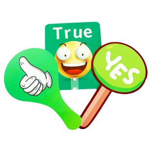 哭笑大拇指手举牌对错举手牌评委打分牌手持牌表情牌辩论赛道具