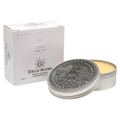 SV1945阿尔皮纳雪绒花剃须皂高山火绒草榛籽油顺滑刮胡素皂香水调