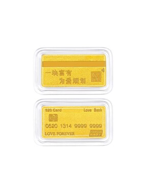 潮宏基第1桶金足金金条