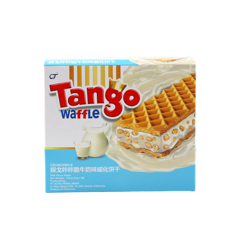 印尼进口Tango探戈咔咔脆威化饼干巧克力味夹心零食小吃160g*3