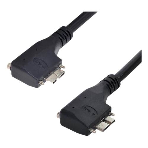 NGFF 双螺丝灰点工业相机USB3.0对MICRO USB左右弯头90度数据线 笔记本连接线 电脑转接线