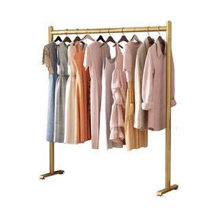 衣架落地折叠家用卧室内加粗挂衣架阳台晒衣服杆子简易单杆晾衣架