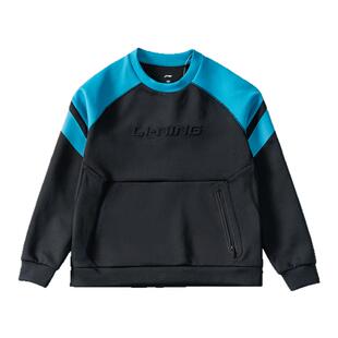 李宁男大童卫衣2026春季新款儿童户外运动训练服男童透气套头上衣