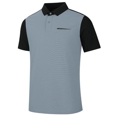 361POLO衫男2025夏季新款冰感透气冰肤翻领T恤男士撞色运动短袖