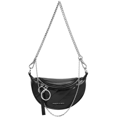 CHARLES&KEITH25冬季新款CK2-00151593多背法链条单肩斜挎包腰包