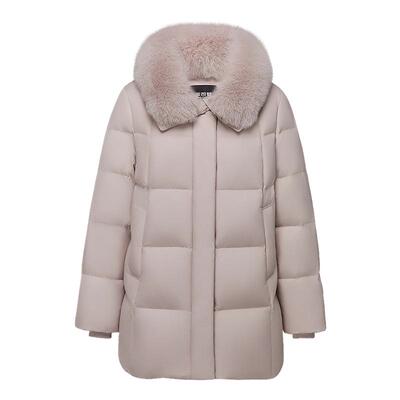 波司登2025新款羽绒服女经典都市休闲时尚毛领中长款百搭保暖加厚