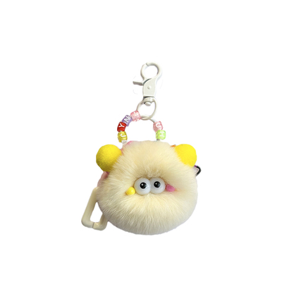 獭兔毛可爱小煤球挂件汽车钥匙扣