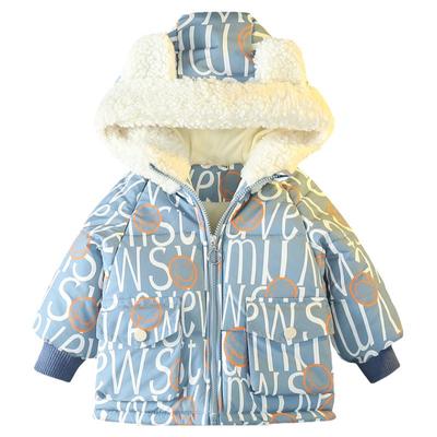 男童冬季卡通加厚棉衣