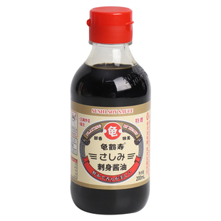 龟鹤寿日式刺身酱油200ml寿司调味日料酱油三文鱼海鲜鱼生蘸酱