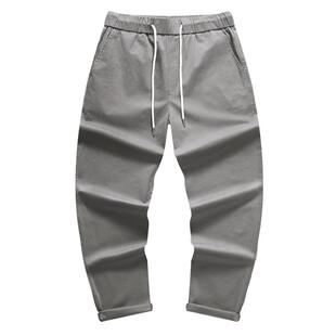 回力纯棉休闲裤子男士2026春夏新款宽松直筒裤男款百搭锥形长裤