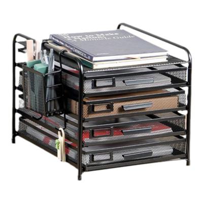 金属桌面文件柜A4文件夹多层组合