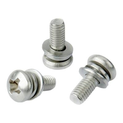 316l不锈钢圆头组合螺丝钉十字