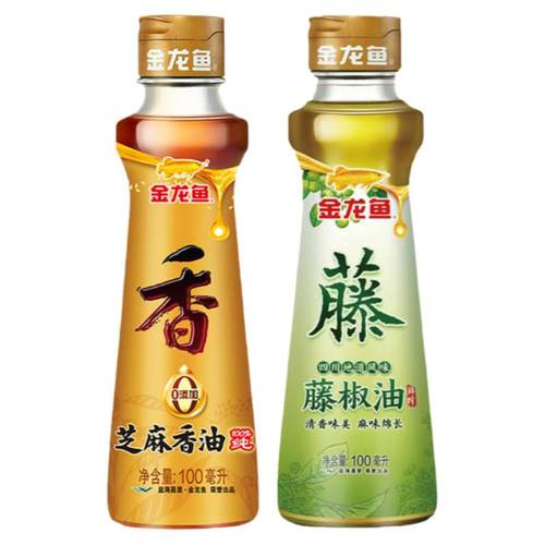 金龙鱼藤椒油100ml+ 芝麻香油100ml香油麻油火锅蘸料米线调味家用