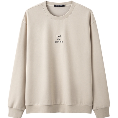 gxg.jeans男装 多色字母绣花休闲基础圆领卫衣男生 25年秋新品
