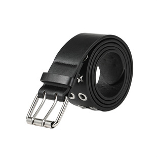 铆钉朋克黑色星星皮带男女同款2026新款宽腰带设计感小众复古百搭