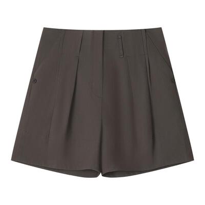 LOW CLASSIC26春夏新款女士捏褶显瘦宽松可卷边短裤 银泰百货