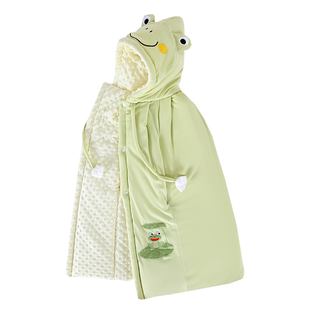 婴儿披风斗篷加厚秋冬季款新生儿可伸手男女宝宝抱衣披肩外出防风