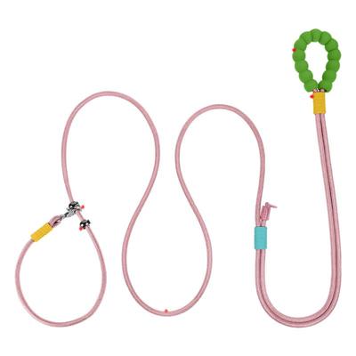 可斜挎P绳P链狗狗牵引绳小中大型犬训犬防爆冲打结金毛遛狗牵引绳