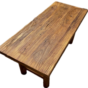 老榆木门板桌风化板旧木板旧吧台实木原木怀旧茶台茶桌定制