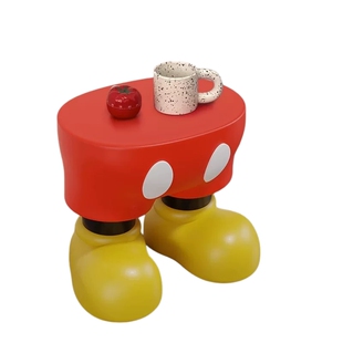 米奇换鞋凳家用门口卡通玄关穿鞋凳入户门沙发边几矮凳儿童小凳子