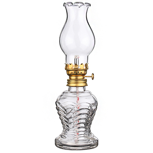 复古老式煤油灯玻璃马灯用油火水灯怀旧老油灯供佛长明灯酒精灯盏