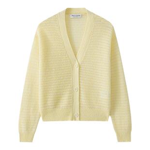 【自营】Marc O'Polo【商场同款】春季新款V领落肩镂空针织开衫女