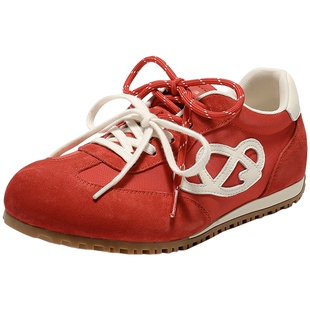 【新年礼物】森达德训鞋女美式撞色内增高红色多巴胺阿甘鞋运动鞋