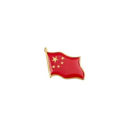 国庆五角星红旗胸针儿童徽章礼物