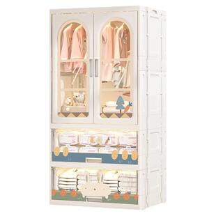 也雅环保免安装宝宝衣柜儿童衣服收纳柜婴儿小衣橱塑料简易置物柜