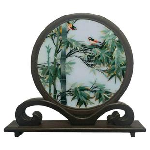 凯崎湘绣纯手工刺绣双面绣礼品绣如意客厅办公室摆件精品出国送礼